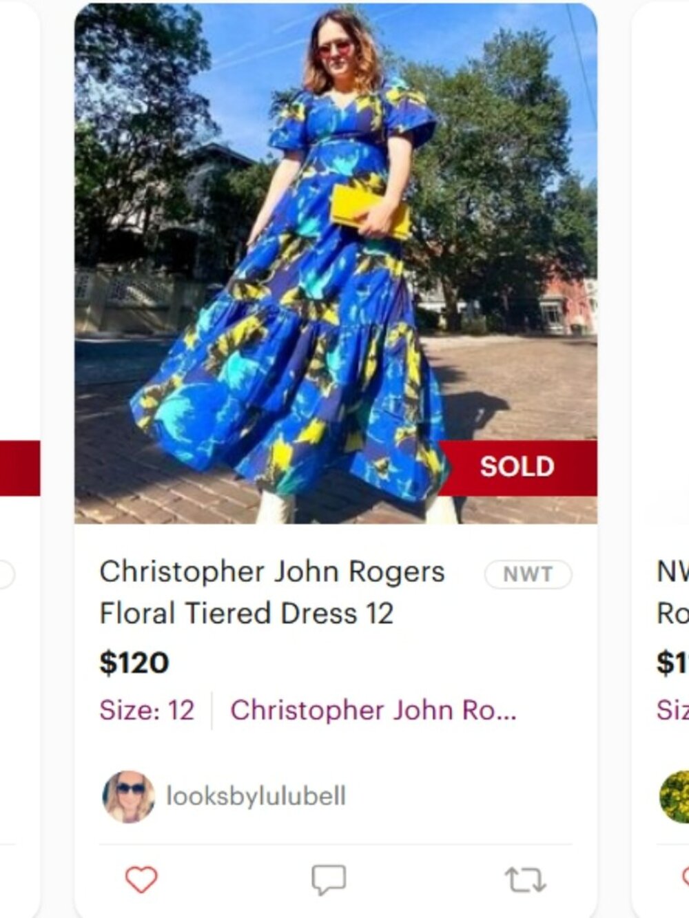 RARE Christopher John Rogers Target Blue Floral Maxi Dress NWT 6 FIRM - Picture 2 of 7